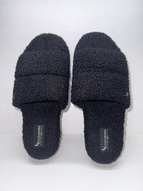 UGG KOOLABURRA  Black Fuzzy Slide Sandals